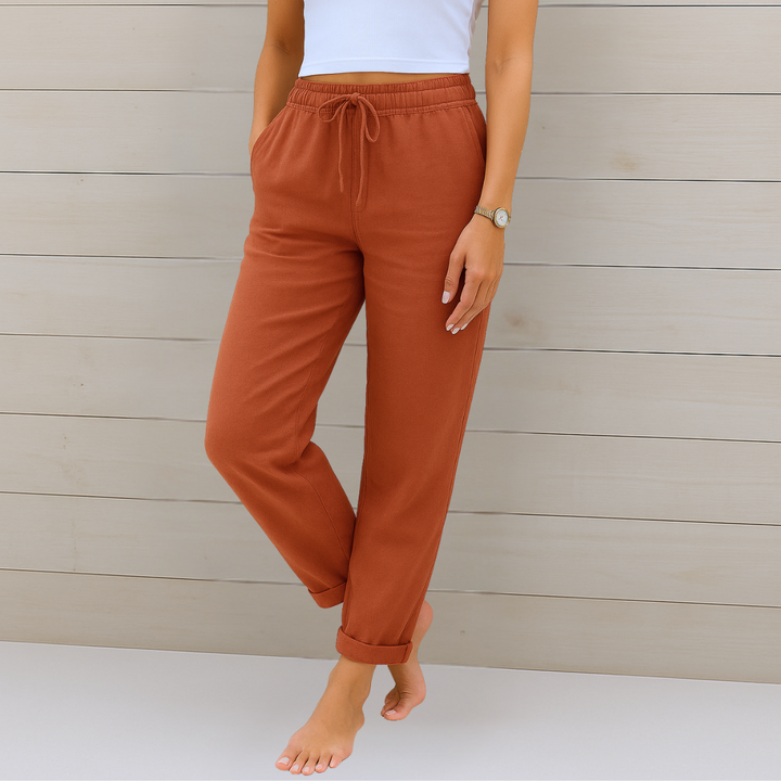 Susy - Ademend Linnen Broek