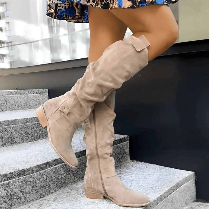 Laluna® | Stijlvolle Suède Knieboots