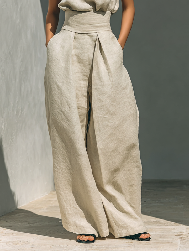 Maria - Tanktop met Ruime Katoenen Broek