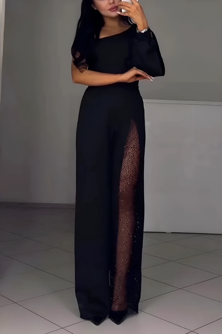 Sofía™ | Elegante jumpsuit met glanzende details