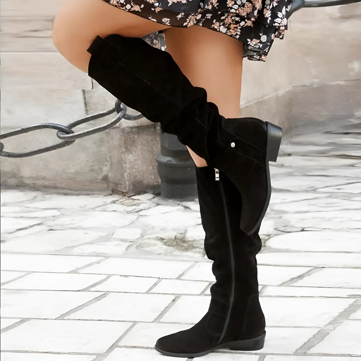 Laluna® | Stijlvolle Suède Knieboots