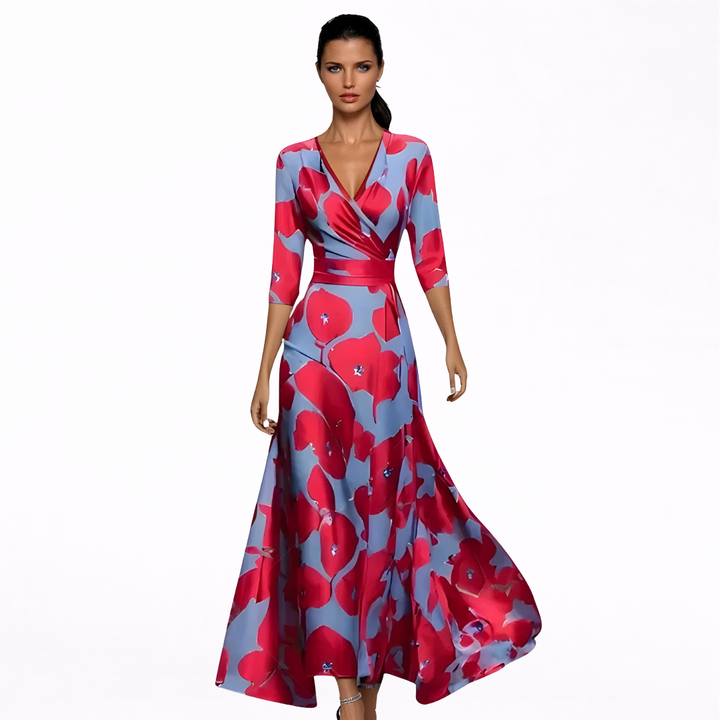 Emilia | Maxi Jurk met Elegante Bloemenprint