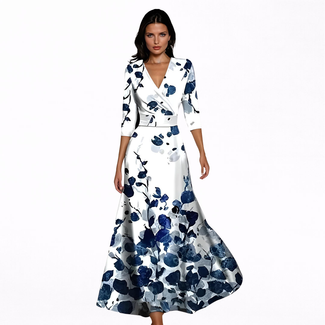 Emilia | Maxi Jurk met Elegante Bloemenprint