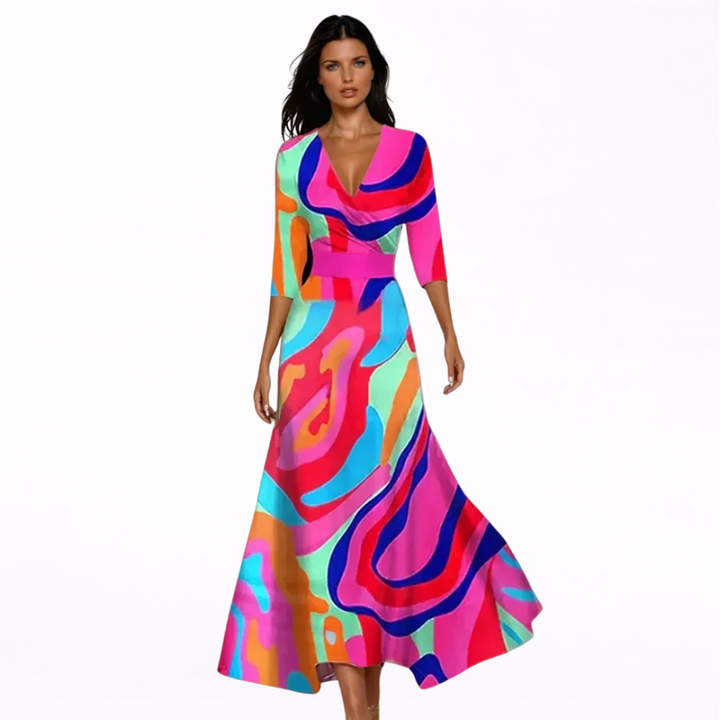 Emilia | Maxi Jurk Elegante met Bloemen