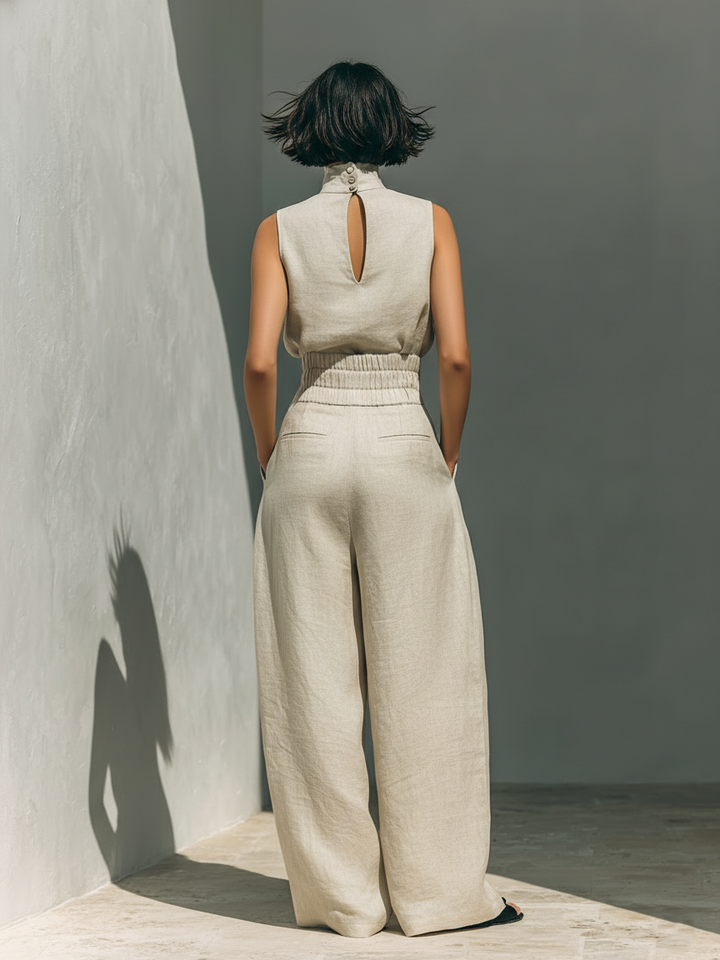 Maria - Tanktop met Ruime Katoenen Broek