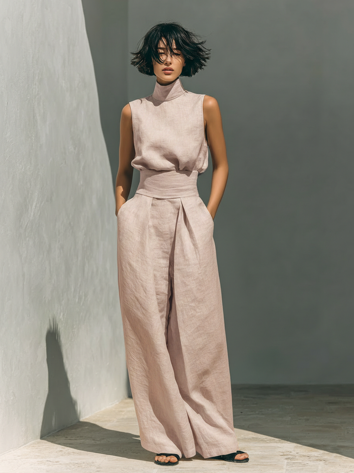 Maria - Tanktop met Ruime Katoenen Broek