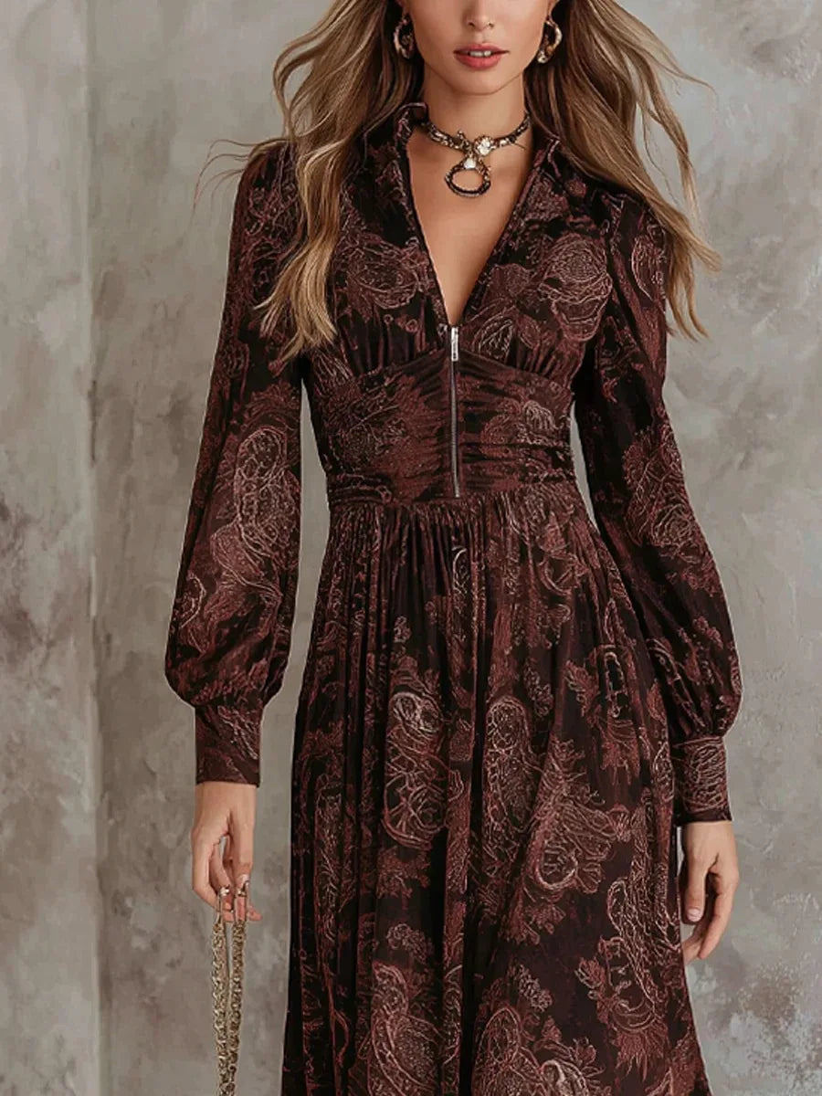 Cloe | Lange vintage jurk
