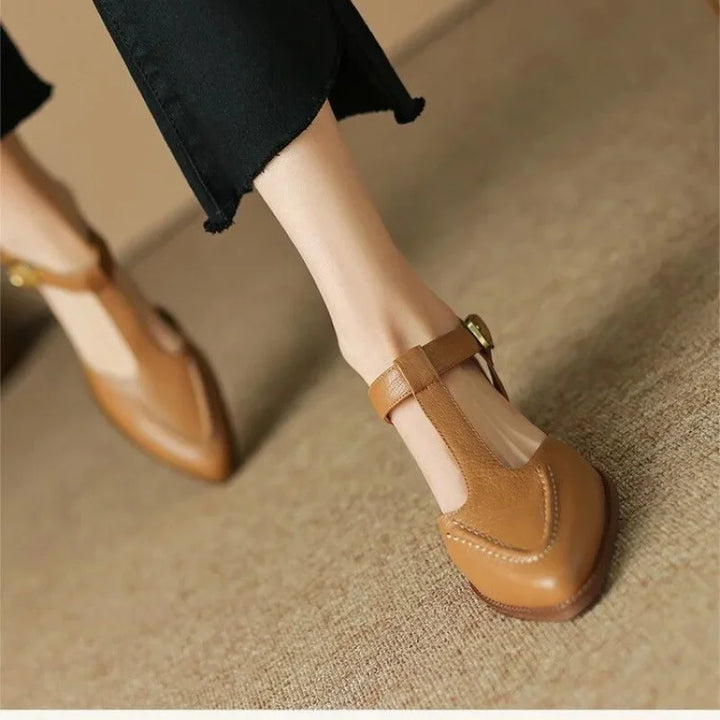 Gianna | Klassieke Buckle Leren Schoenen