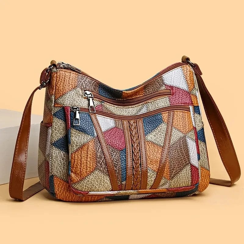 Laluna® | Mozaïek leren handtas
