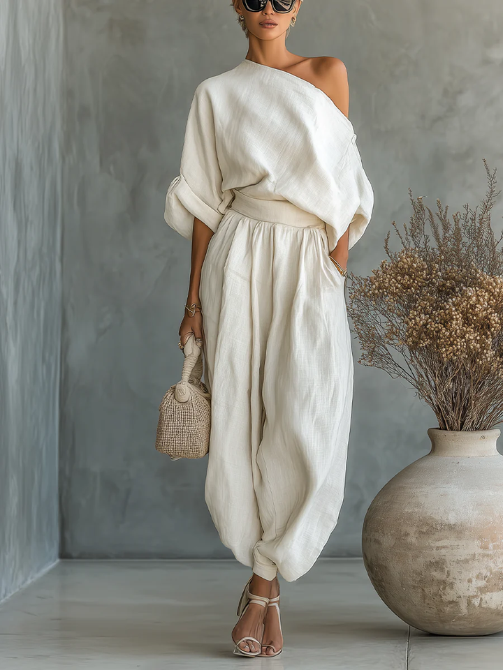 Eleonora - Set elegante monospalla twee delen