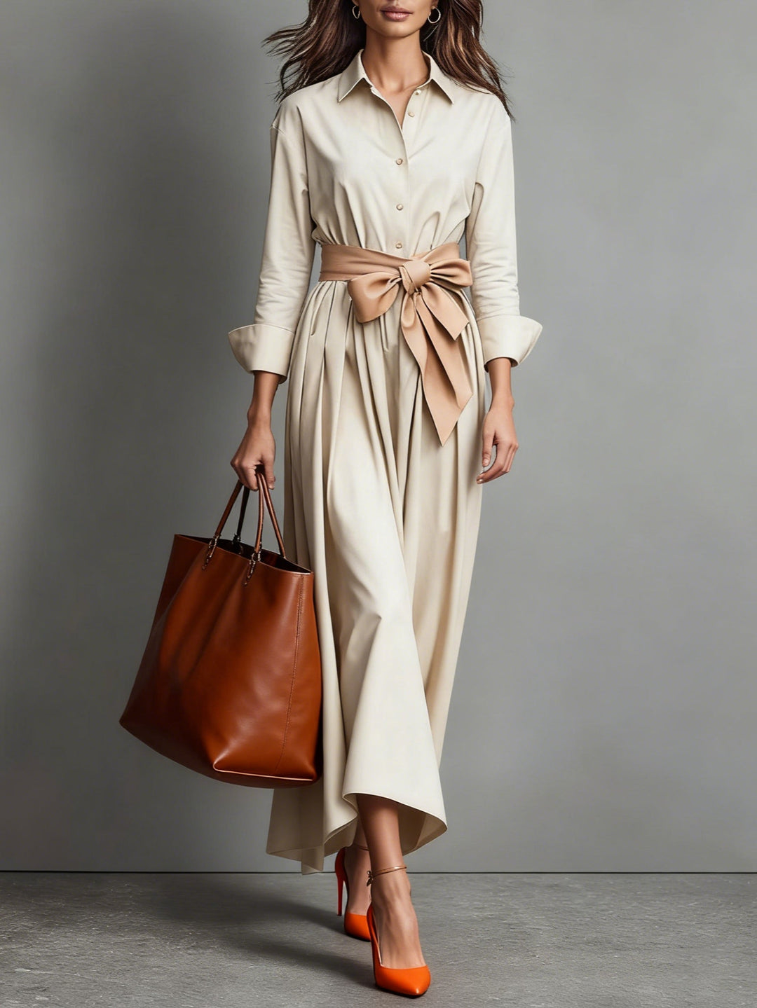 Marise™ | Elegante Maxi Dress met Strikdetail