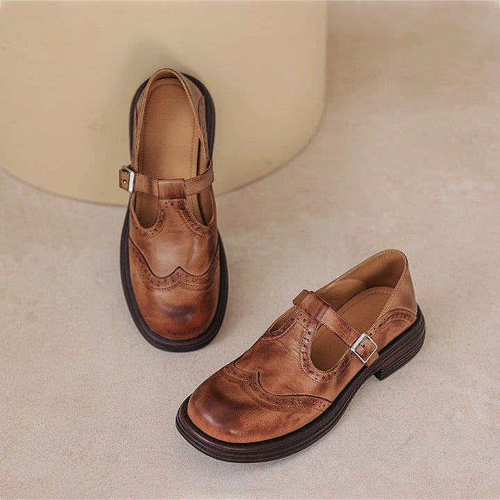 Talvanna | Elegante Everyday Leren Mary Janes